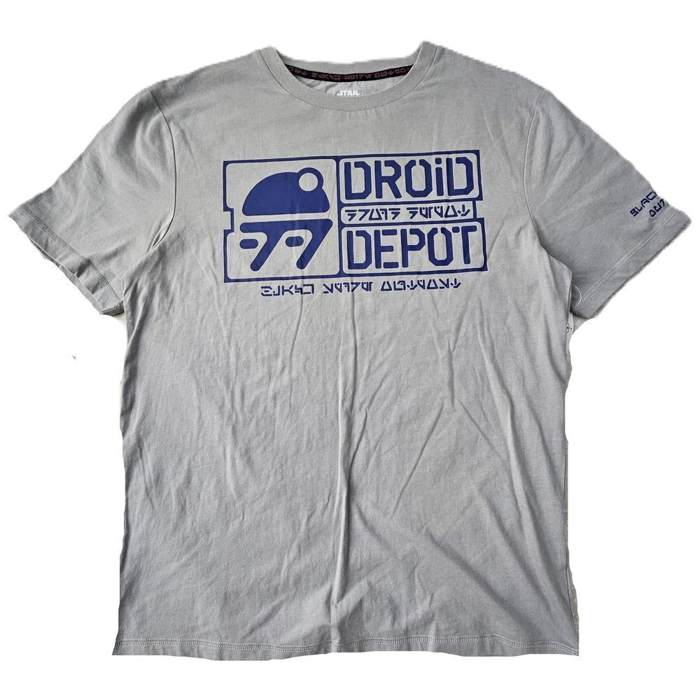 Men's Star Wars Droid Depot‎ Graphic Tshirt Galaxy's Edge Sci-Fi Tee Sz Small